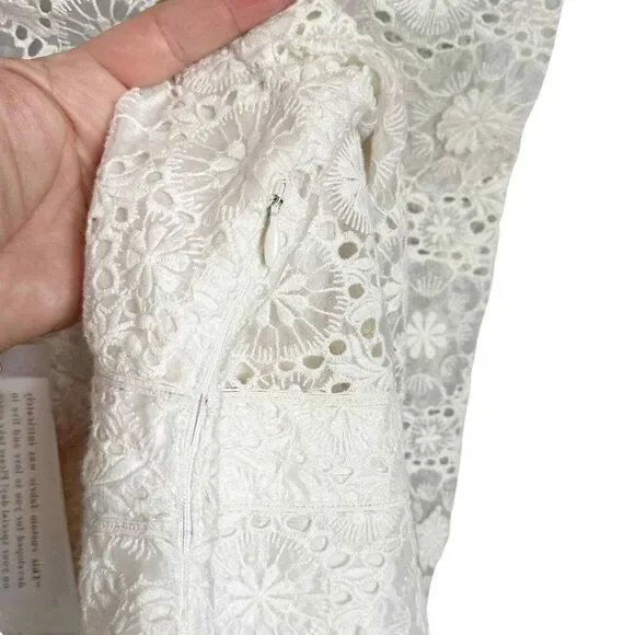 LoveShackFancy Faye Mini Dress 4 White NWT - Picture 5 of 11